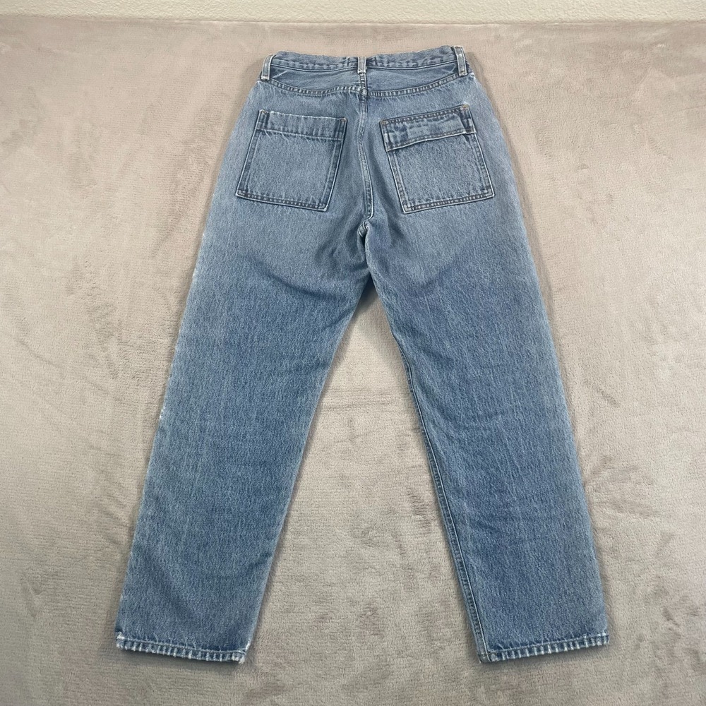 AGOLDE Utility Cargo Jeans Women 27 Blue Wash Denim High Rise Designer - Picture 4 of 10